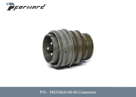 13A 6 Position Aviation Parts MS3106A14S-6S موصلات التصنيف الحالي 13A