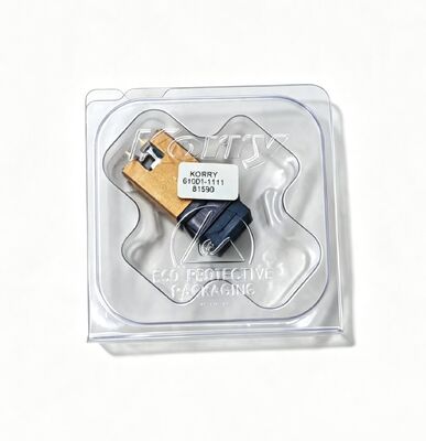 مفتاح صغير بدرجة طيران Korry 61001-1111 مع عبوة واقية من التفريغ الكهروستاتيكي (ESD) ووصلات متعددة الأطراف مطلية بالذهب/الفضة لتطبيقات الطائرات المتوافقة مع MIL-PRF/SAE